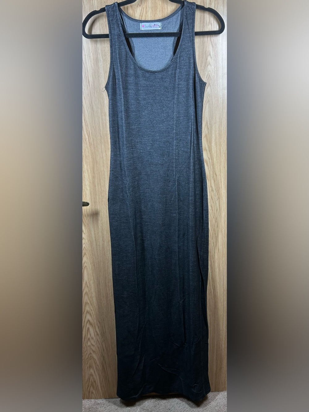 Surely Mine Size M Charcoal Grey Tank Maxi Dress